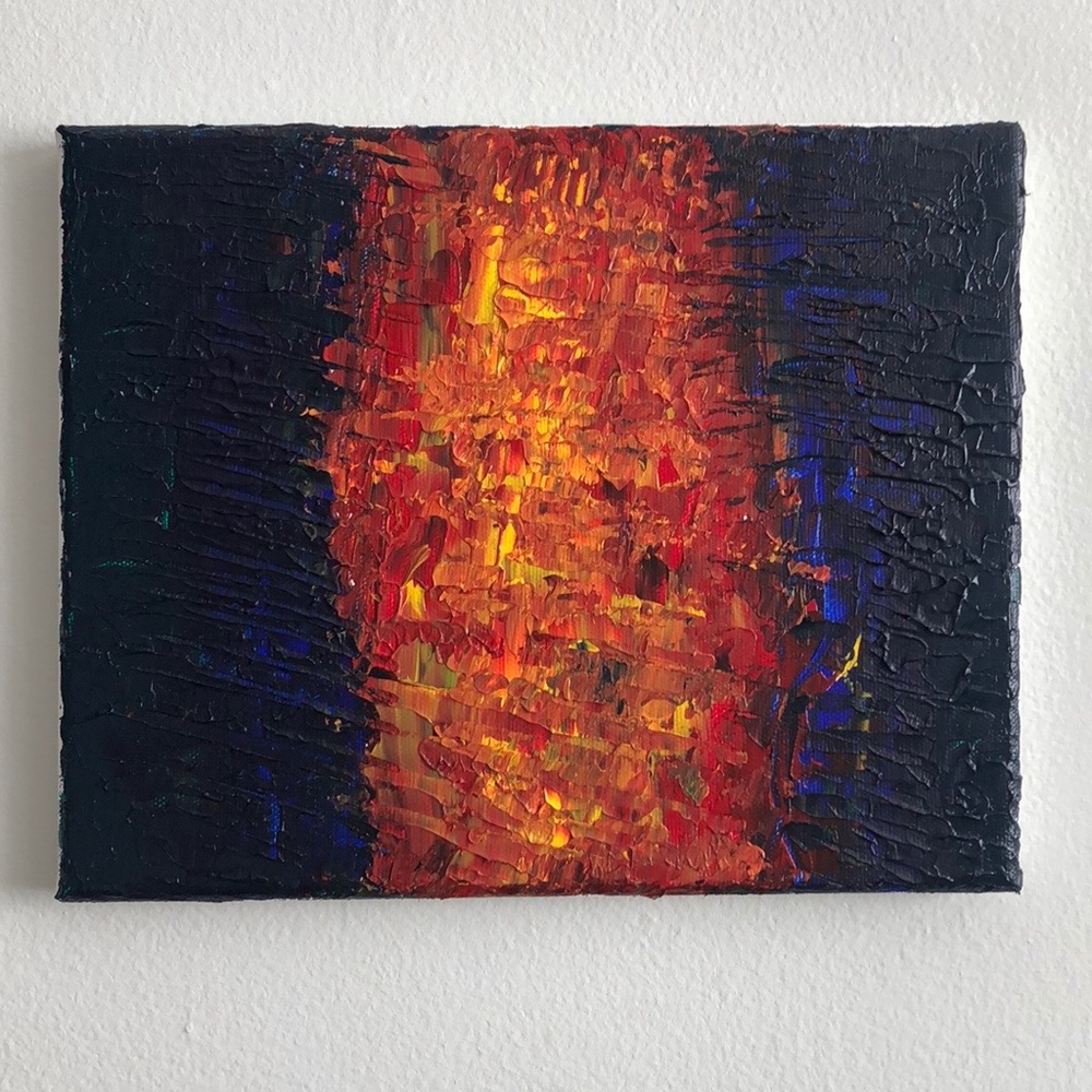 Abstract painting on a SMALL canvas (original)